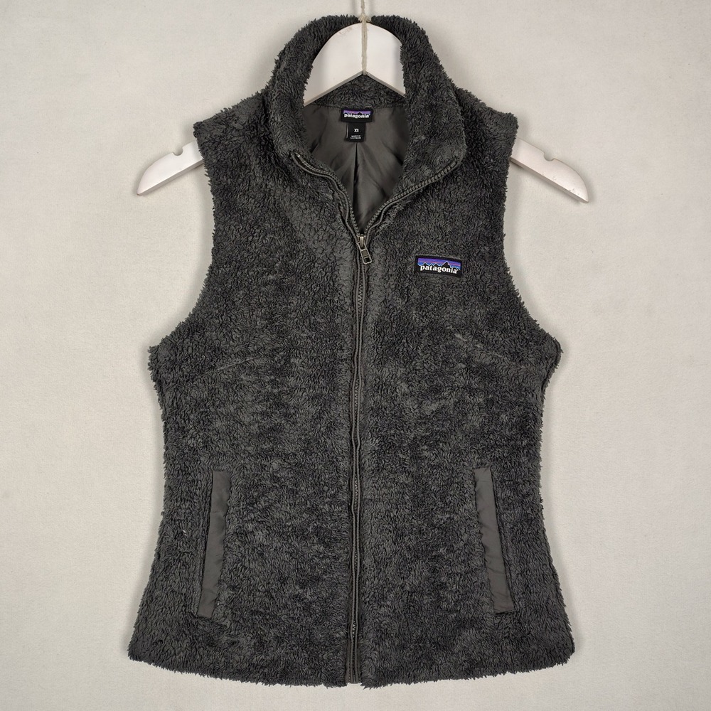 Patagonia Los Gatos Fleece Vest Grey Full Zip Sleeveless Jacket Womens XS